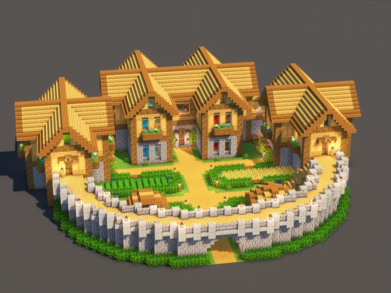 4 Player House Spruce - Minecraft Build Guide