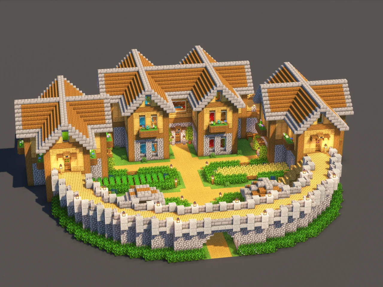 4 Player House - Minecraft Build Guide