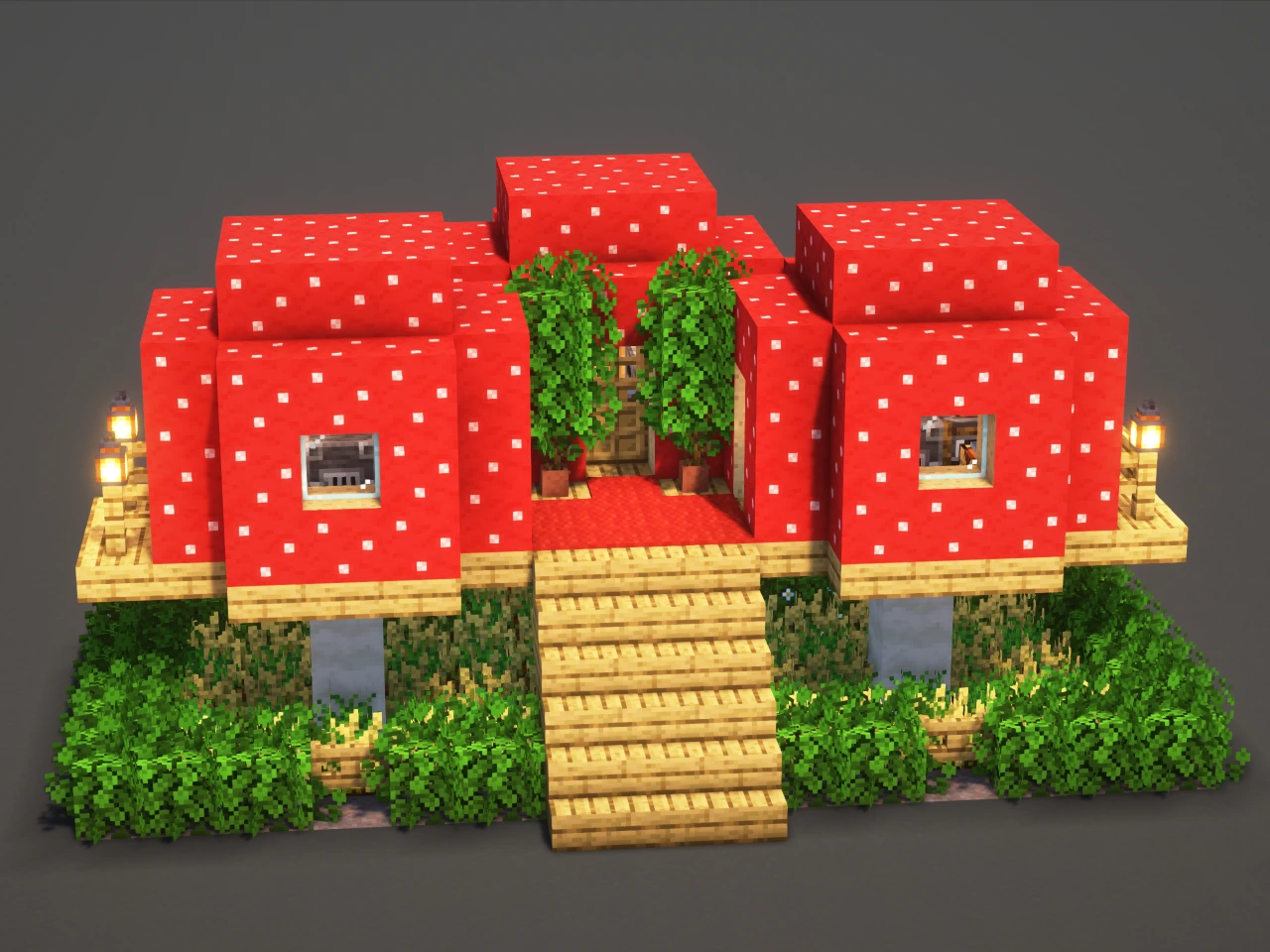 Mushroom House - Minecraft Build Guide