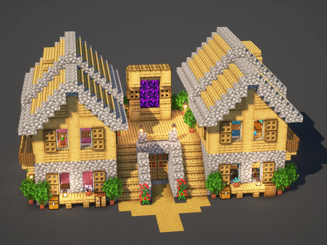 Duo House #2 - Minecraft Build Guide