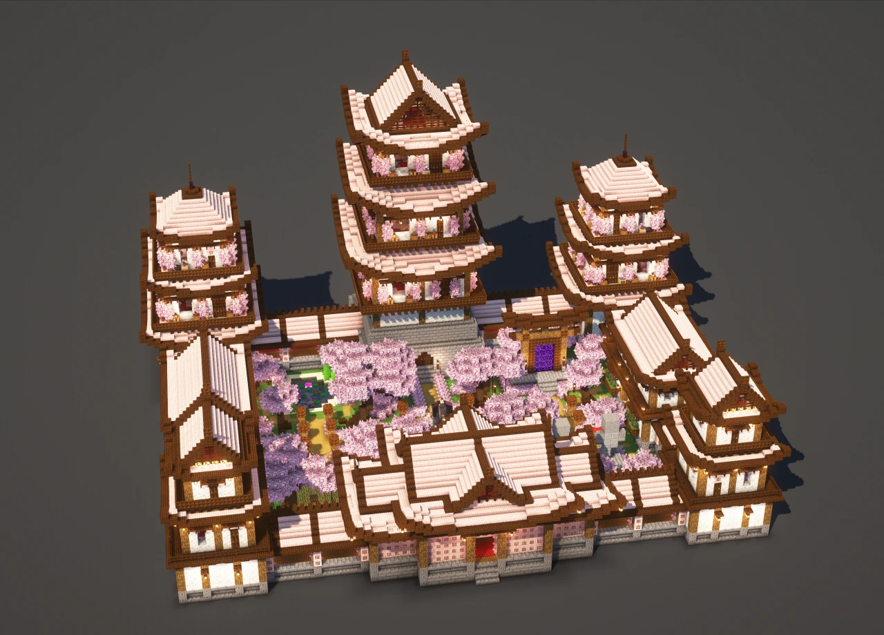 Japanese Temple #3 - Minecraft Build Guide