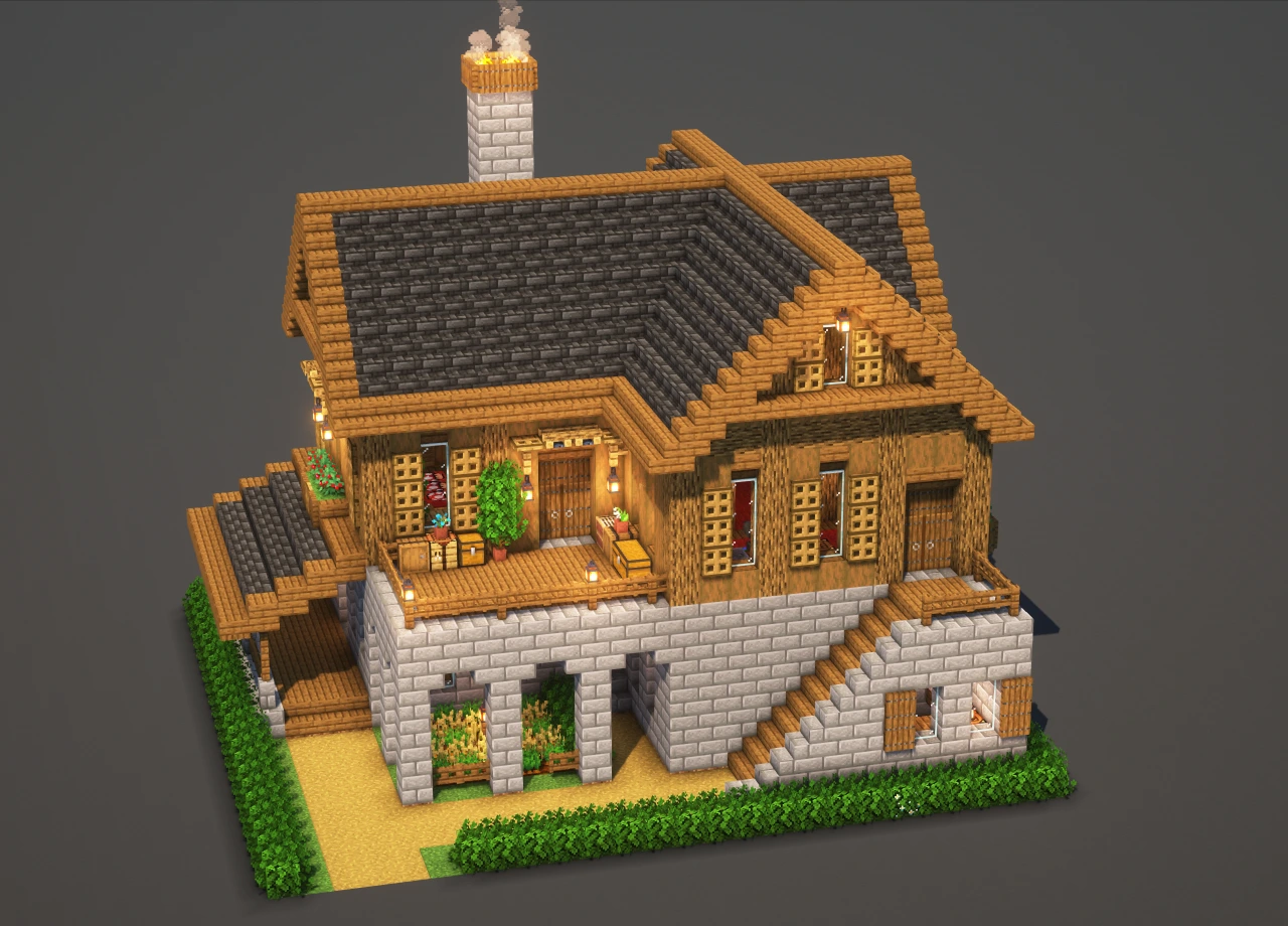 Starter House #16 Spruce - Minecraft Build Guide