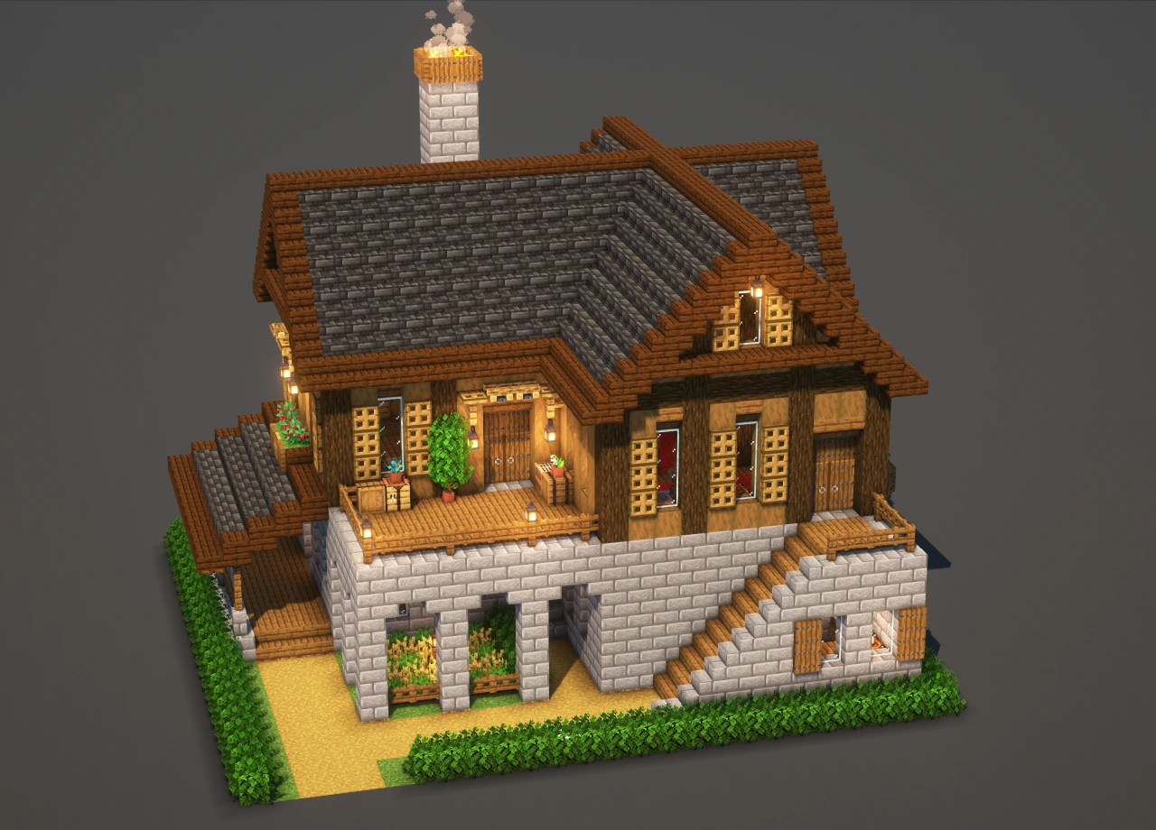 Starter House #16 Dark Oak - Minecraft Build Guide