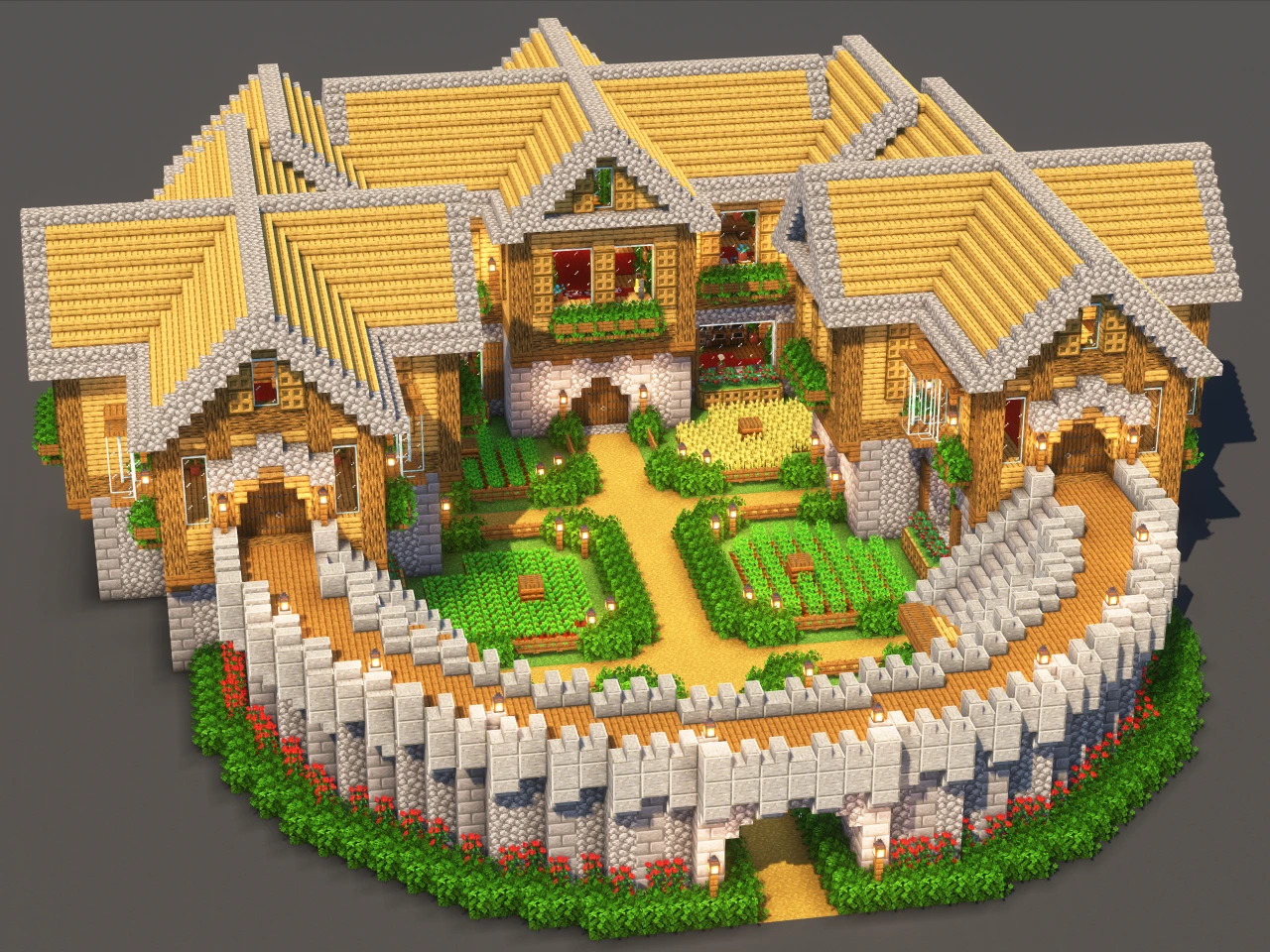 Starter House #18 Oak - Minecraft Build Guide