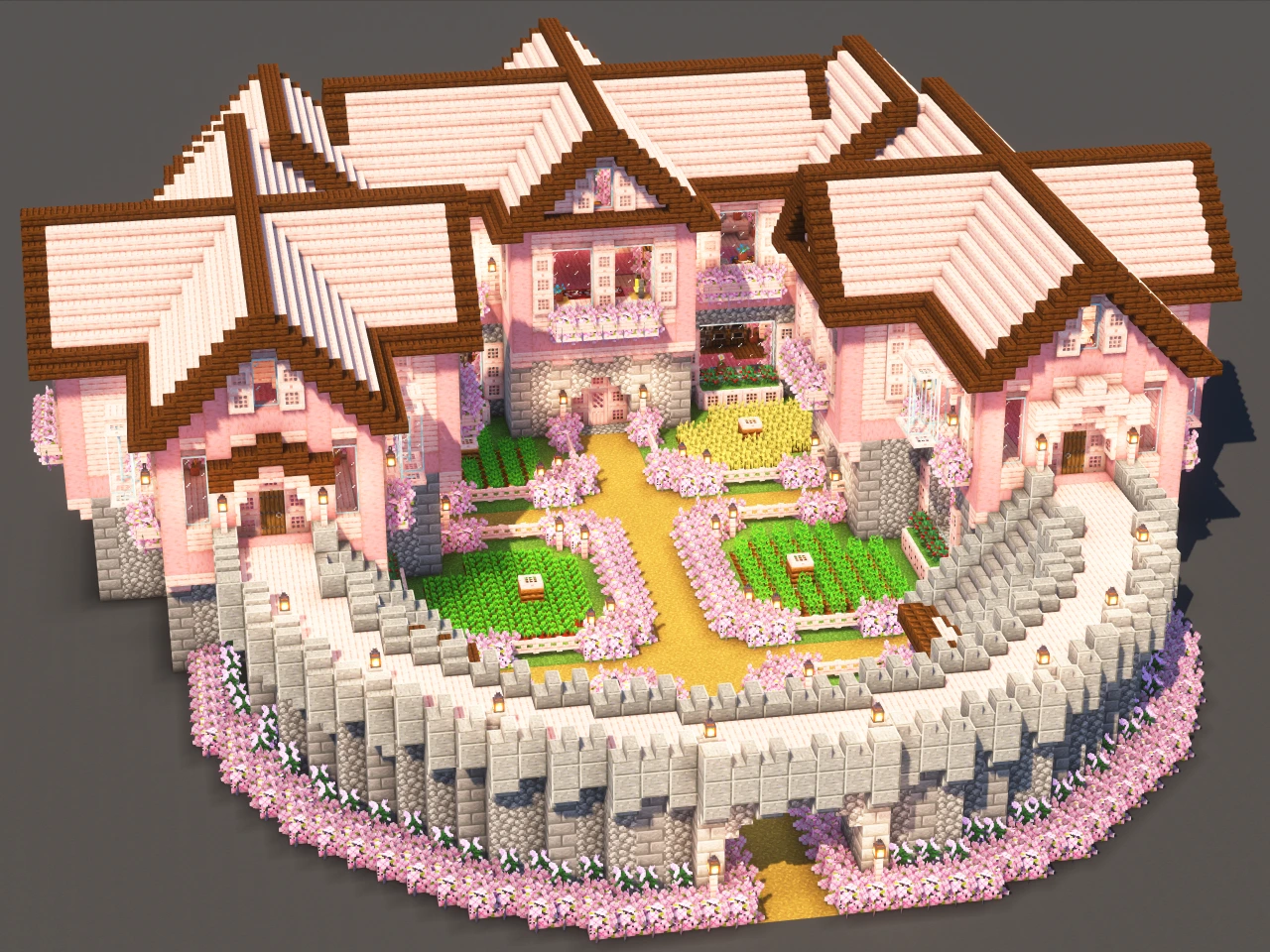 Starter House #18 Cherry - Minecraft Build Guide