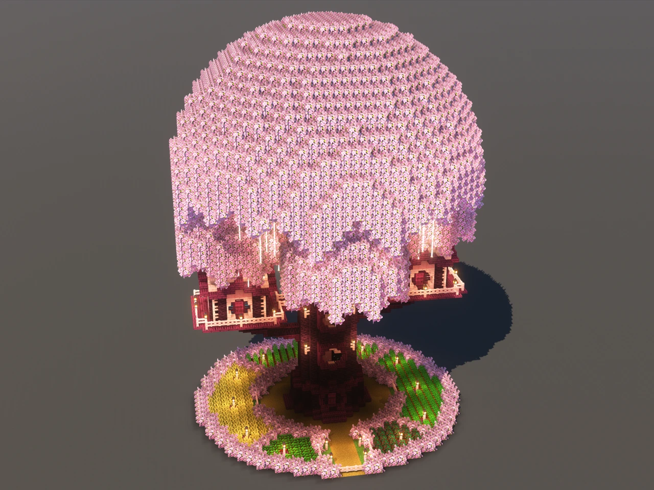 Tree House #2 Cherry - Minecraft Build Guide