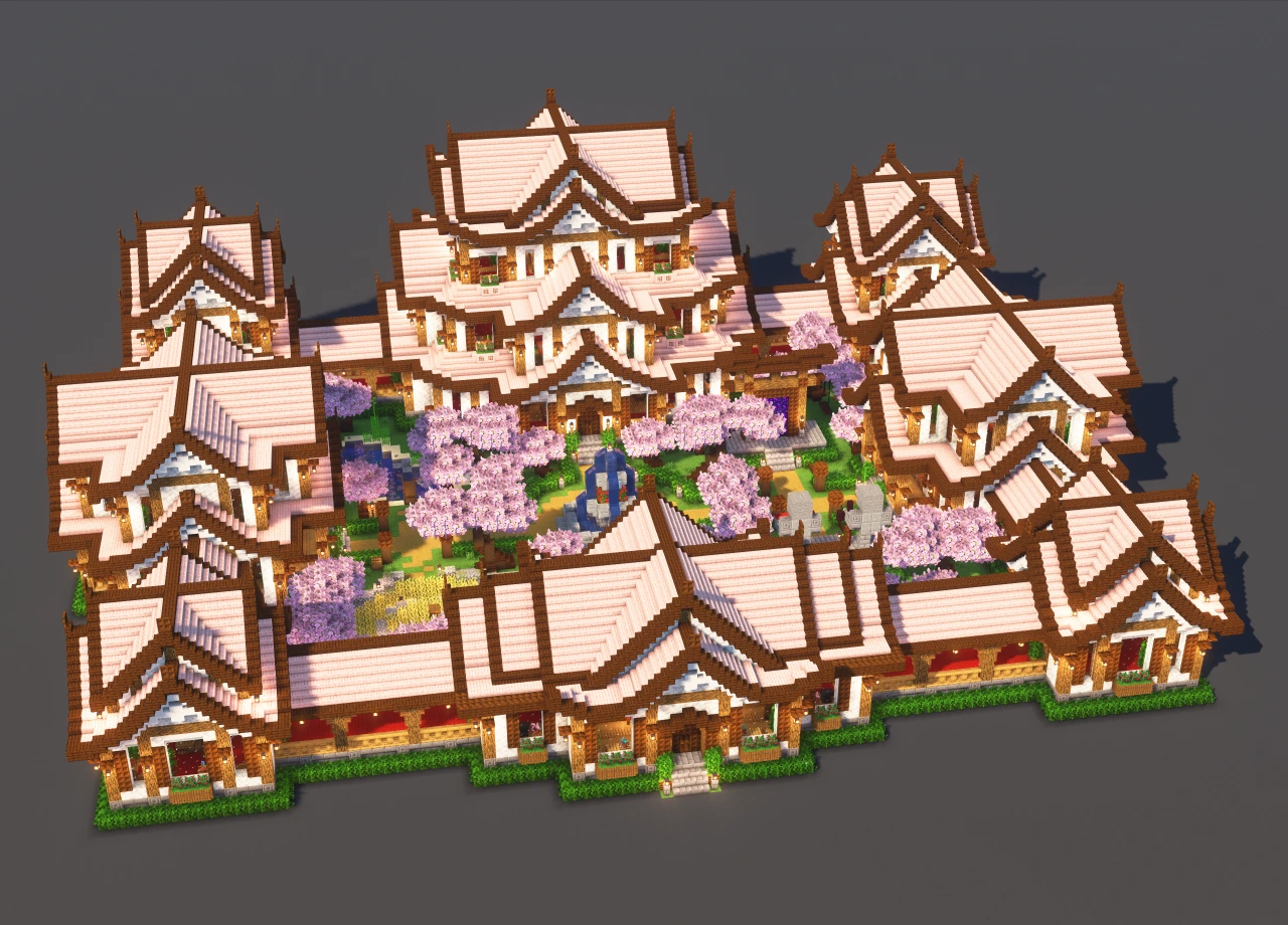 Japanese Temple #5 - Minecraft Build Guide