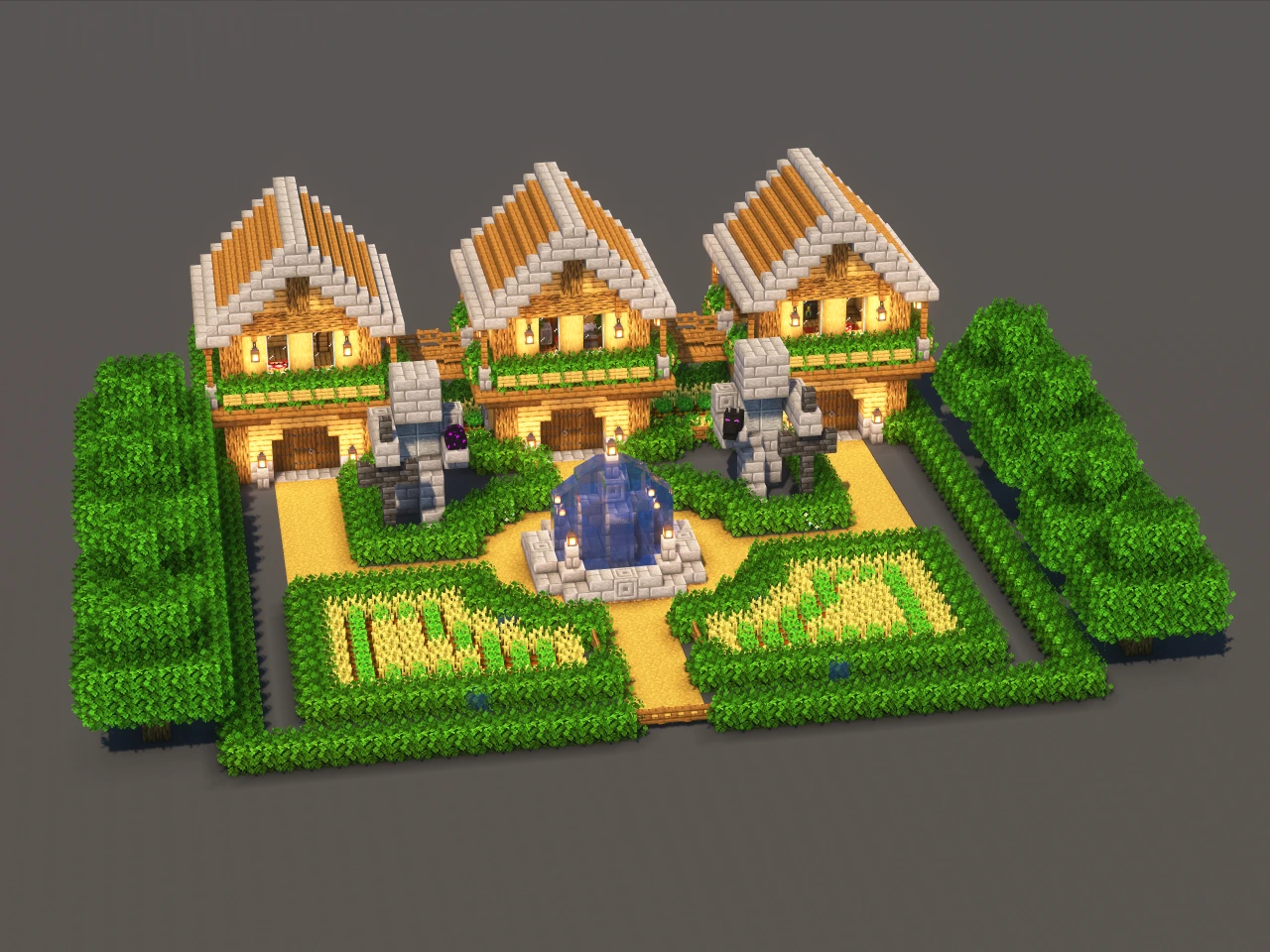 Trio House #1 - Minecraft Build Guide