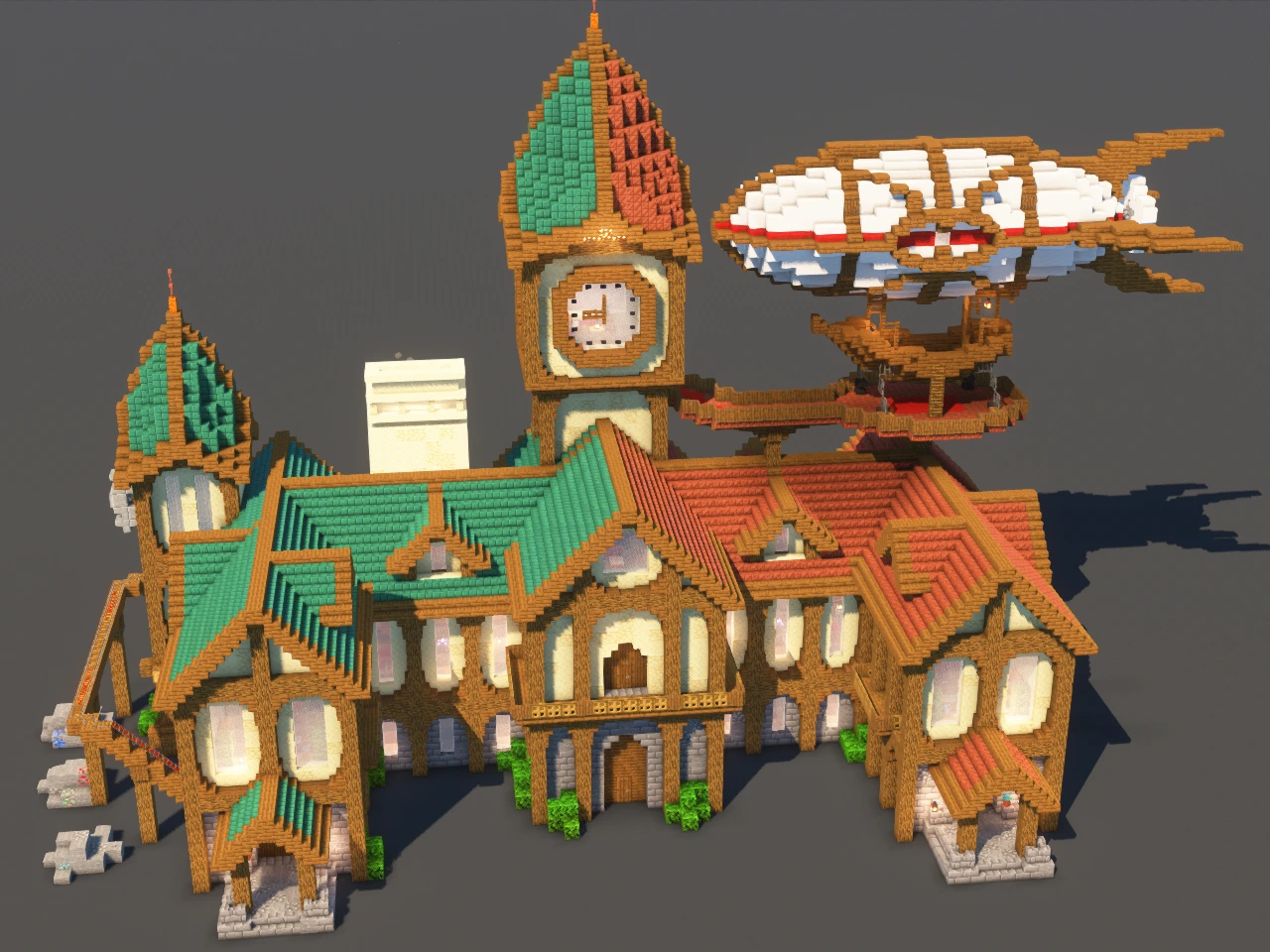 Steampunk House Mixed - Minecraft Build Guide | Sereyka Builds